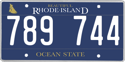 RI license plate 789744