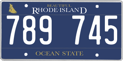 RI license plate 789745