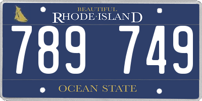 RI license plate 789749