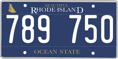 RI license plate 789750