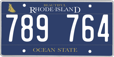RI license plate 789764