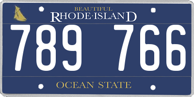 RI license plate 789766