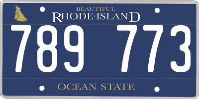 RI license plate 789773