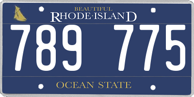 RI license plate 789775