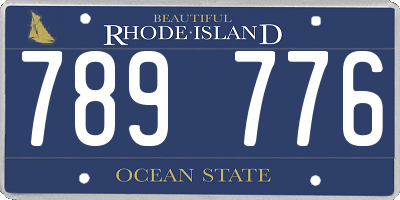RI license plate 789776