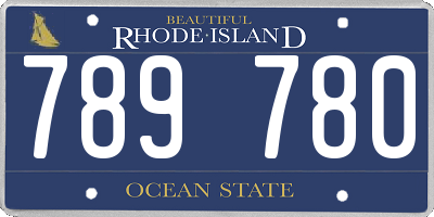 RI license plate 789780