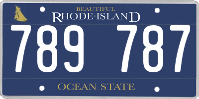 RI license plate 789787