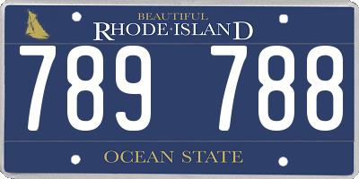 RI license plate 789788