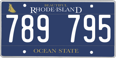 RI license plate 789795
