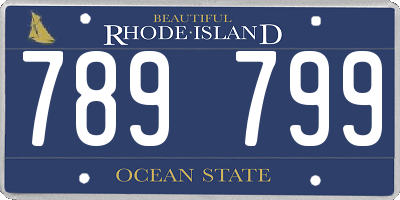 RI license plate 789799