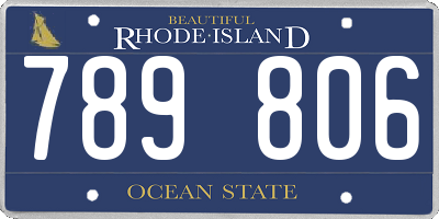RI license plate 789806