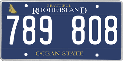 RI license plate 789808