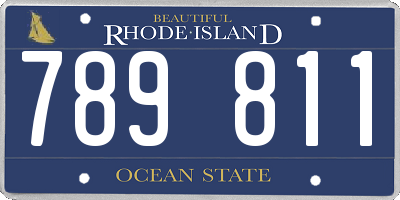 RI license plate 789811