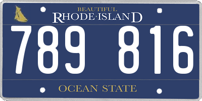 RI license plate 789816