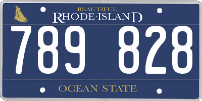 RI license plate 789828