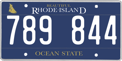 RI license plate 789844