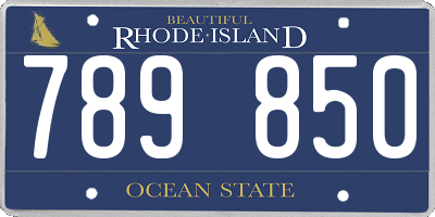 RI license plate 789850