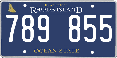 RI license plate 789855