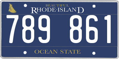 RI license plate 789861