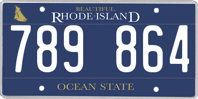 RI license plate 789864