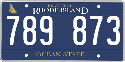 RI license plate 789873
