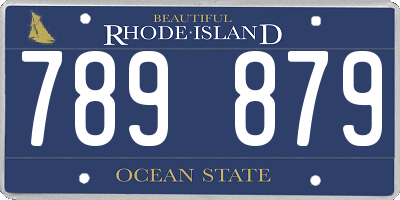 RI license plate 789879
