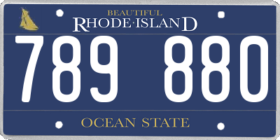 RI license plate 789880