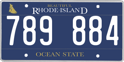 RI license plate 789884