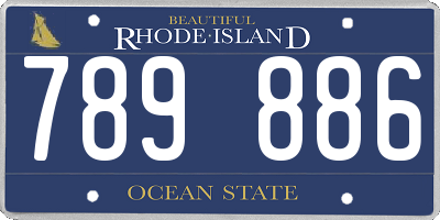 RI license plate 789886