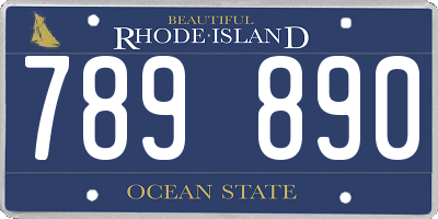 RI license plate 789890