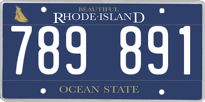 RI license plate 789891