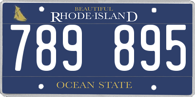 RI license plate 789895