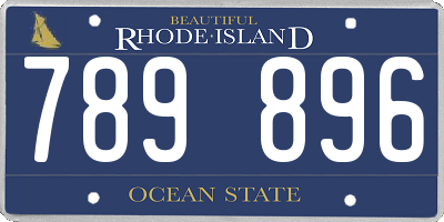 RI license plate 789896