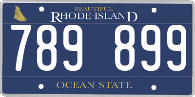 RI license plate 789899