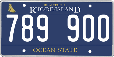 RI license plate 789900