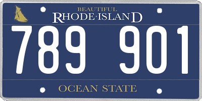 RI license plate 789901