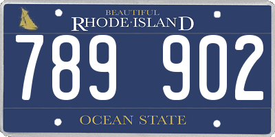 RI license plate 789902
