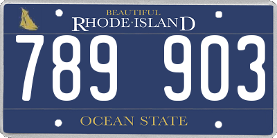 RI license plate 789903