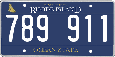 RI license plate 789911