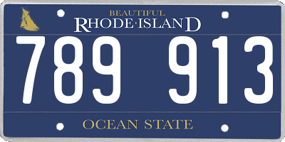 RI license plate 789913