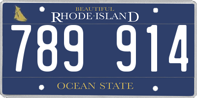 RI license plate 789914