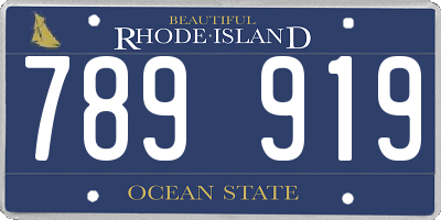 RI license plate 789919