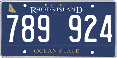 RI license plate 789924