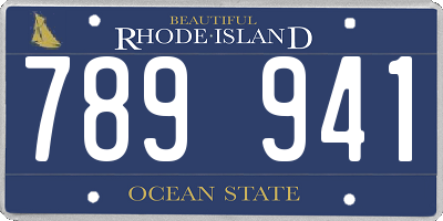 RI license plate 789941