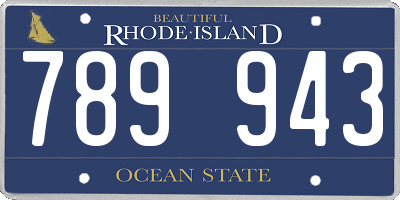RI license plate 789943