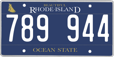 RI license plate 789944