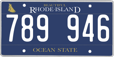 RI license plate 789946