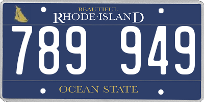 RI license plate 789949