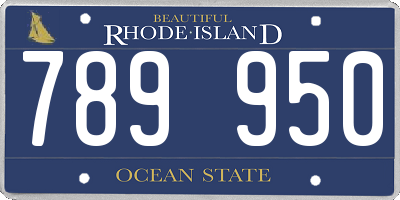 RI license plate 789950