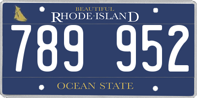 RI license plate 789952